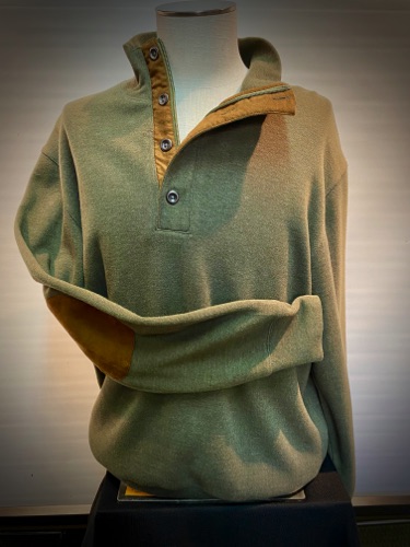 81439-4 Olive
Classic Quarter Zip Pullover
w/ Faux Suede Trim & Patch