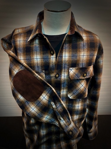 82280-7 Brown/Black
Heavy Flannel W/ faux Suede Trim
4900-21 Black Tee