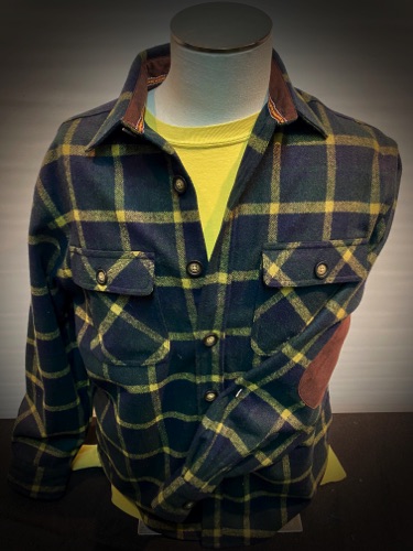 82281-4 Green/ Gold PACKER !
Soft Wool Blend Hvy Flannel
w/ Faux Suede
4900-29 Mustard Tee